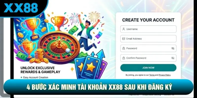 4 bước xác minh tài khoản XX88 sau khi đăng ký 4 bước xác minh tài khoản XX88 sau khi đăng ký