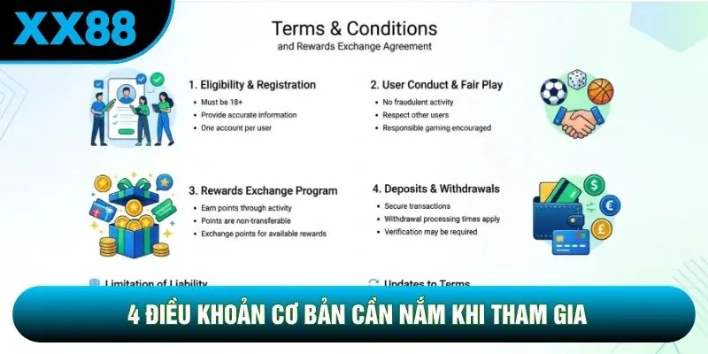 4 điều khoản cơ bản cần nắm khi tham gia 4 điều khoản cơ bản cần nắm khi tham gia