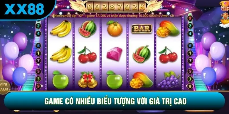 Game có nhiều biểu tượng với giá trị cao