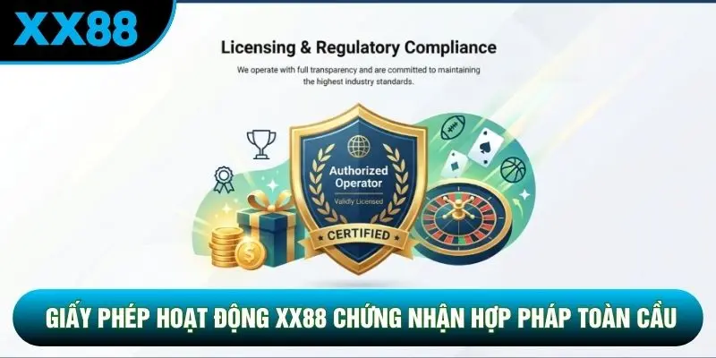 Giấy phép hoạt động XX88 chứng nhận hợp pháp toàn cầu Giấy phép hoạt động XX88 chứng nhận hợp pháp toàn cầu