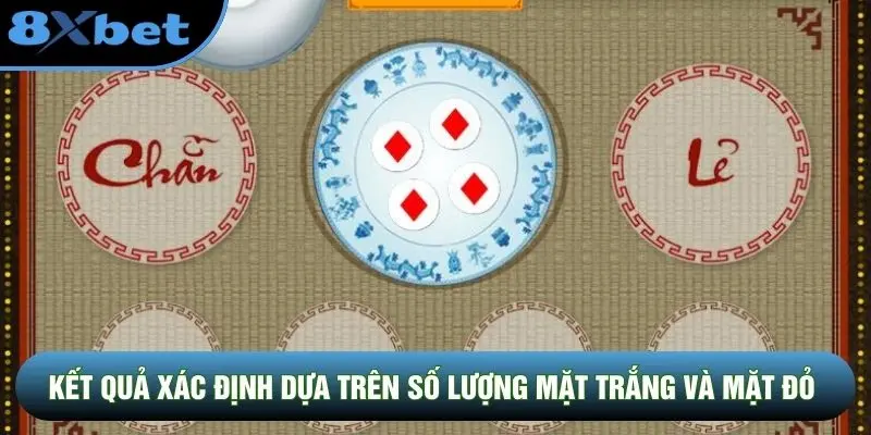 Kết quả được xác định dựa trên số lượng mặt trắng và mặt đỏ