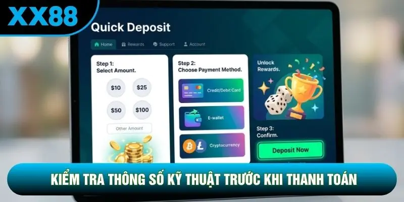 Kiểm tra thông số kỹ thuật trước khi thanh toán Kiểm tra thông số kỹ thuật trước khi thanh toán