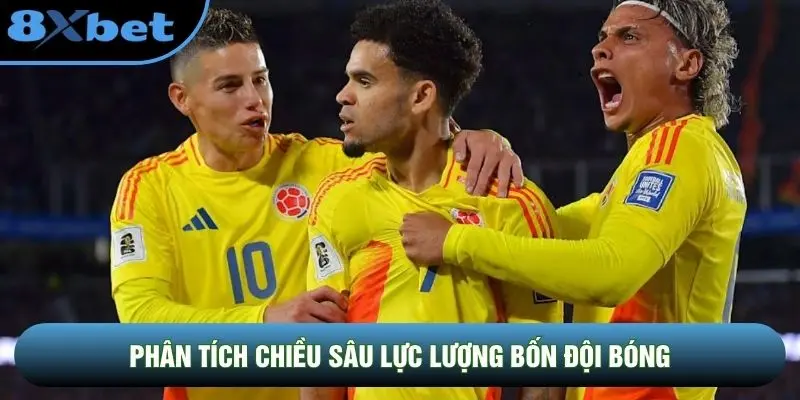 Phân tích chiều sâu lực lượng bốn đội bóng Phân tích chiều sâu lực lượng bốn đội bóng