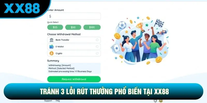 Tránh 3 lỗi rút thưởng phổ biến tại XX88 Tránh 3 lỗi rút thưởng phổ biến tại XX88