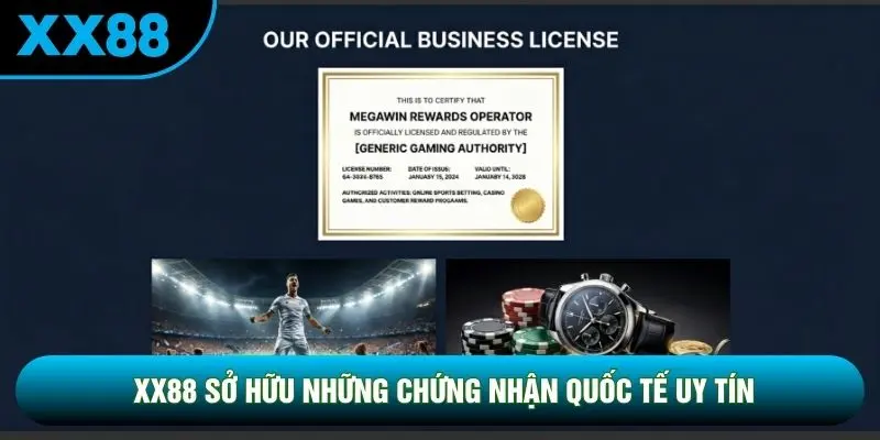 XX88 sở hữu những chứng nhận quốc tế uy tín XX88 sở hữu những chứng nhận quốc tế uy tín